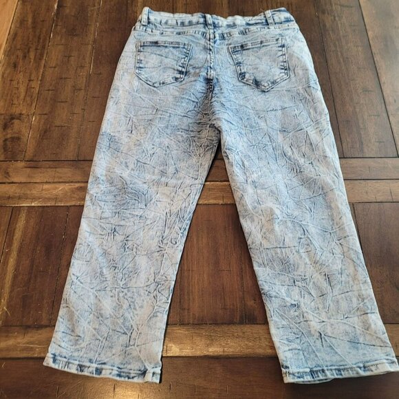 Acid-Wash Button Fly Wide-Leg Jeans Medium - Picture 2 of 4